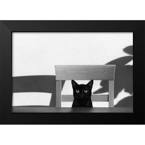 Where Is My Coffee? Black Modern Wood Framed Art Print by Bertelli, Jon