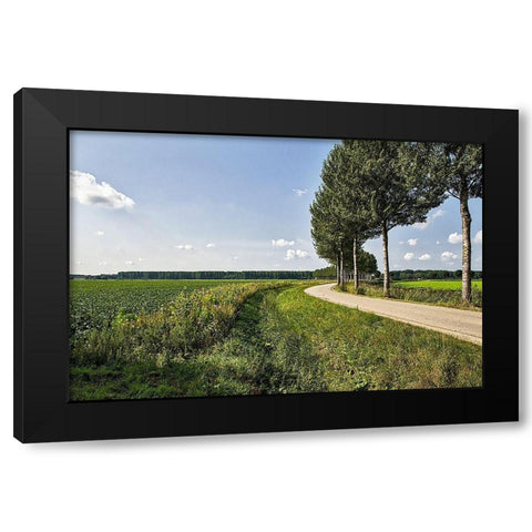 The Road Ahead Black Modern Wood Framed Art Print with Double Matting by Burdick, Chuck