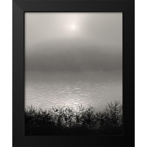 Monochrome Sunrise Black Modern Wood Framed Art Print by Bell, Nicholas