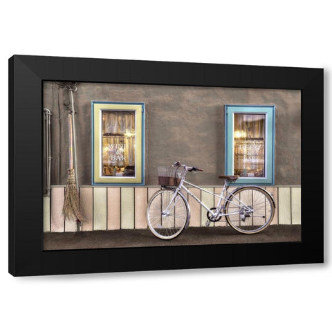 Cafa Bike Ride Black Modern Wood Framed Art Print with Double Matting by Blaustein, Alan
