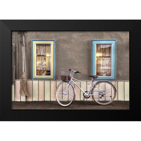 Cafa Bike Ride Black Modern Wood Framed Art Print by Blaustein, Alan