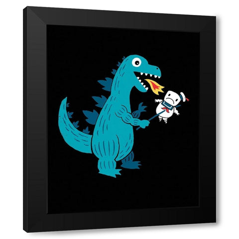 Everyone Loves Marshmallows Black Modern Wood Framed Art Print with Double Matting by Buxton, Michael