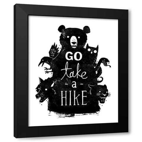 Go Take a Hike Black Modern Wood Framed Art Print with Double Matting by Buxton, Michael