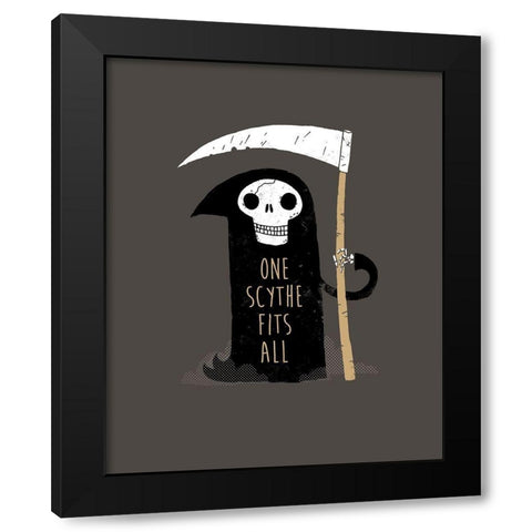 One Skyth Fits All Black Modern Wood Framed Art Print with Double Matting by Buxton, Michael