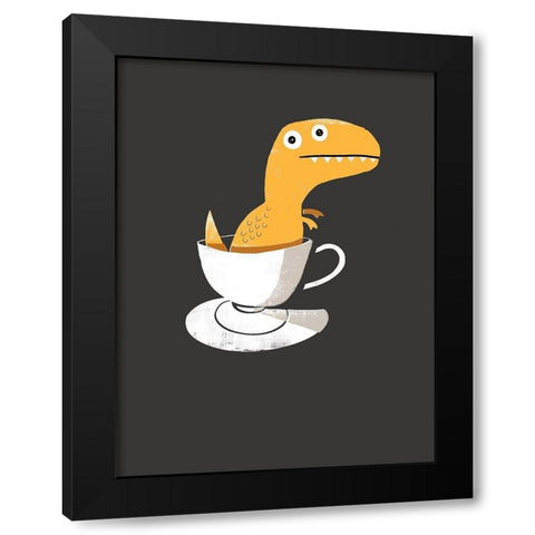 Tea Rex Black Modern Wood Framed Art Print with Double Matting by Buxton, Michael
