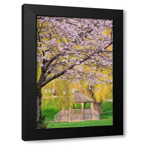 Quiet Retreat Black Modern Wood Framed Art Print with Double Matting by Burdick, Chuck