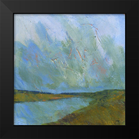 Claerwen Reflections Black Modern Wood Framed Art Print by Bailey, Paul