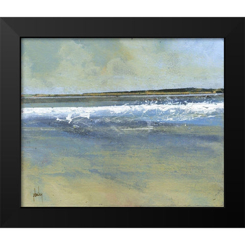 Estuary Wave Black Modern Wood Framed Art Print by Bailey, Paul