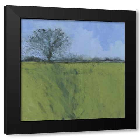 Fenland Morning Black Modern Wood Framed Art Print with Double Matting by Bailey, Paul