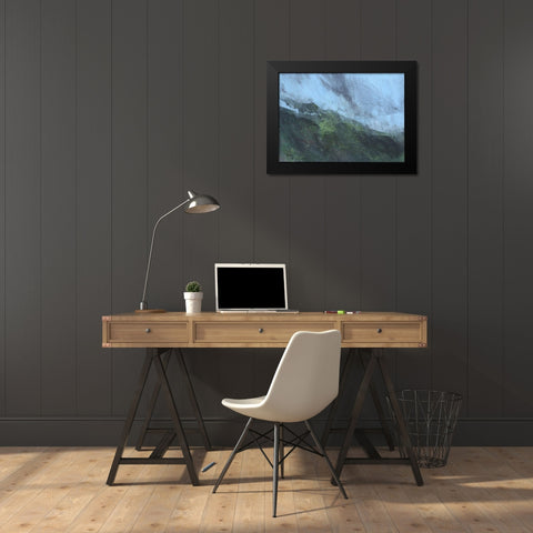 Mountain Rain Black Modern Wood Framed Art Print by Bailey, Paul
