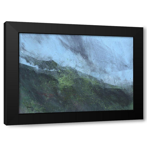 Mountain Rain Black Modern Wood Framed Art Print by Bailey, Paul