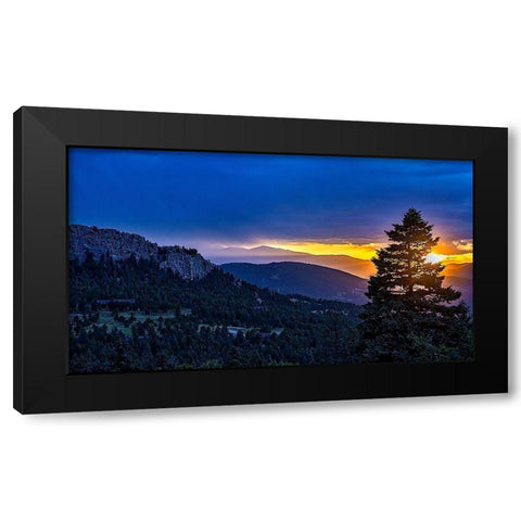 Fading Glow Black Modern Wood Framed Art Print by Burdick, Chuck