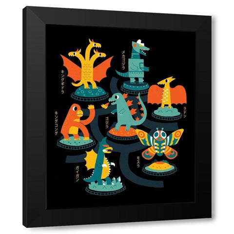 Tokyo Zoo Black Modern Wood Framed Art Print with Double Matting by Buxton, Michael