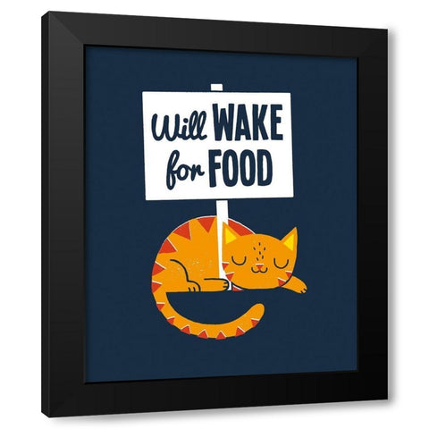 Will Wake for Food Black Modern Wood Framed Art Print with Double Matting by Buxton, Michael