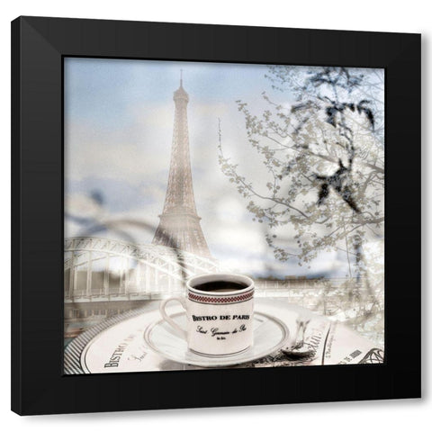 Bistro de Paris #1 Black Modern Wood Framed Art Print by Blaustein, Alan