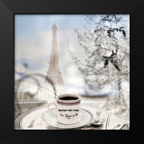 Bistro de Paris #1 Black Modern Wood Framed Art Print by Blaustein, Alan
