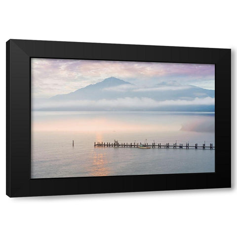 Harbor Sunrise #1 Black Modern Wood Framed Art Print by Blaustein, Alan