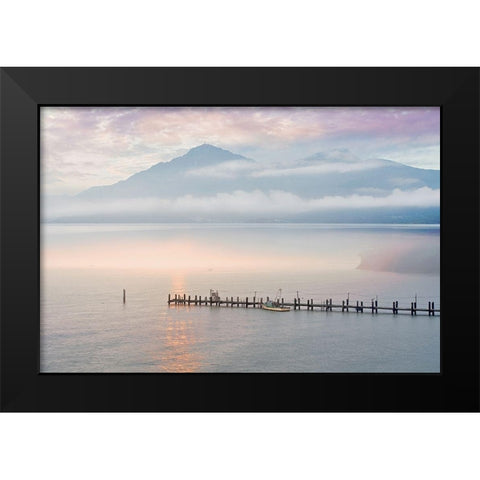 Harbor Sunrise #1 Black Modern Wood Framed Art Print by Blaustein, Alan