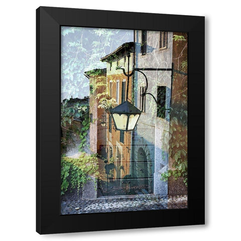 Montalcino Lampione #1 Black Modern Wood Framed Art Print by Blaustein, Alan