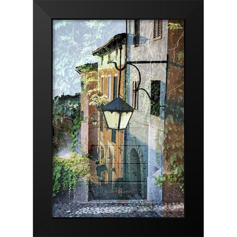 Montalcino Lampione #1 Black Modern Wood Framed Art Print by Blaustein, Alan