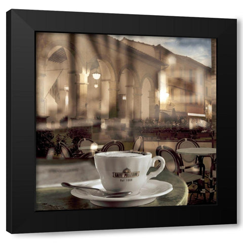 Montepulciano Caffe #1 Black Modern Wood Framed Art Print by Blaustein, Alan
