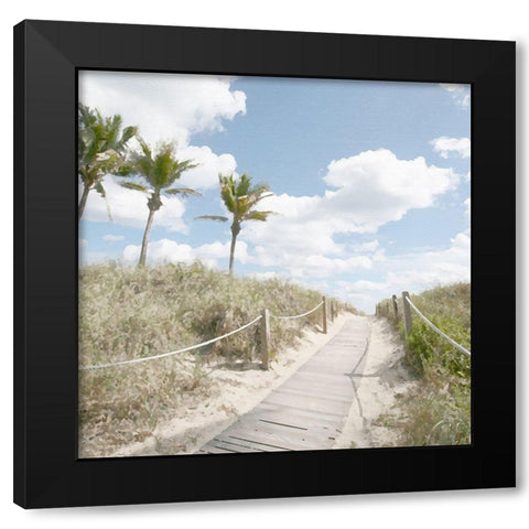 A Stroll in the Dunes Black Modern Wood Framed Art Print by Bay, Noah