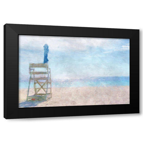 Off Duty Black Modern Wood Framed Art Print by Bay, Noah