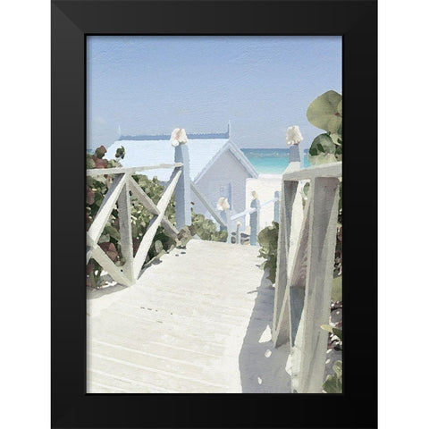Noon Shadows Black Modern Wood Framed Art Print by Bay, Noah