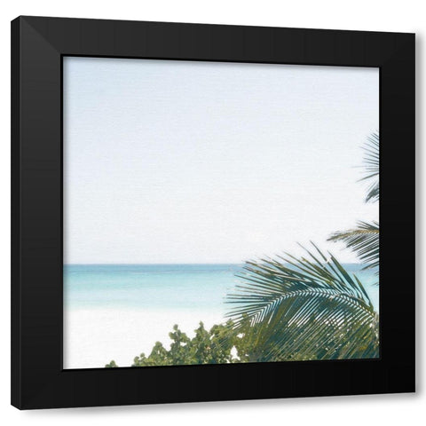 Calm Beach Black Modern Wood Framed Art Print with Double Matting by Bay, Noah