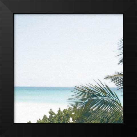Calm Beach Black Modern Wood Framed Art Print by Bay, Noah