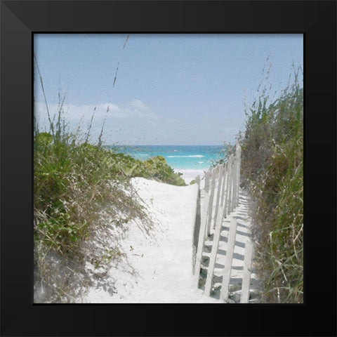 To the Sea Black Modern Wood Framed Art Print by Bay, Noah