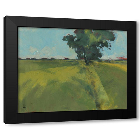 Essex Field Black Modern Wood Framed Art Print by Bailey, Paul