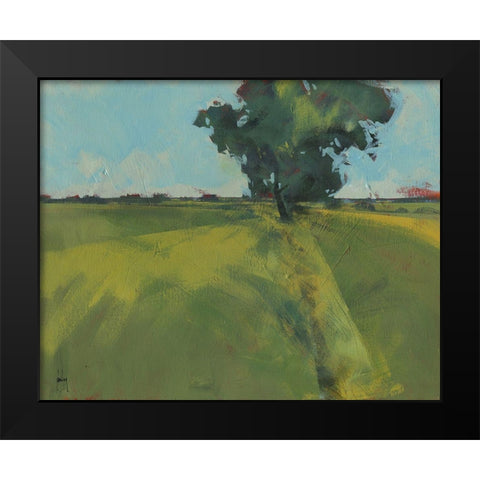 Essex Field Black Modern Wood Framed Art Print by Bailey, Paul