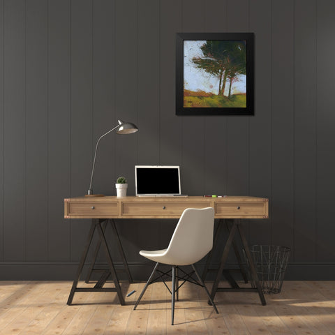 Tair Coeden Black Modern Wood Framed Art Print by Bailey, Paul