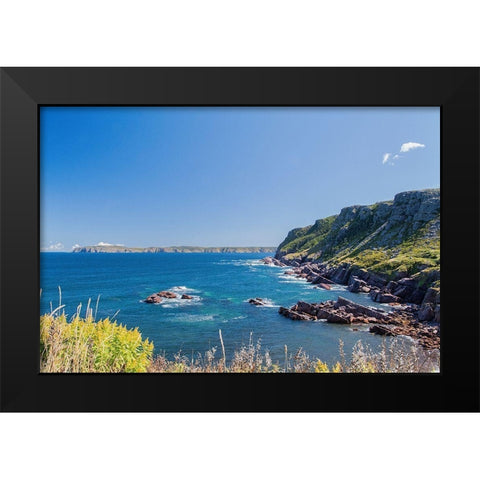 Rocky Cove Black Modern Wood Framed Art Print by Burdick, Chuck