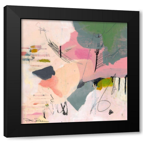 Sylvan Zephyr No. 1 Black Modern Wood Framed Art Print with Double Matting by Beer, Pamela K.