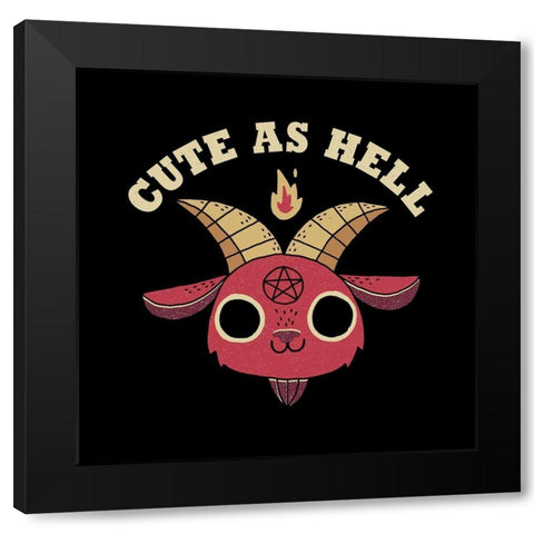 Cute as Hell Black Modern Wood Framed Art Print with Double Matting by Buxton, Michael