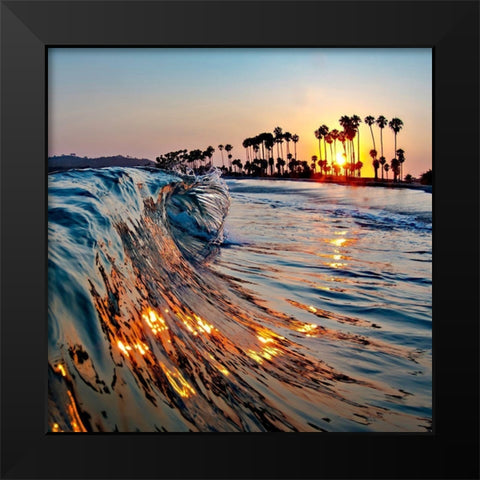Wave 1 Black Modern Wood Framed Art Print by Baran, John