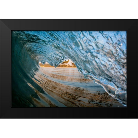 Wave 13 Black Modern Wood Framed Art Print by Baran, John