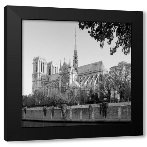 Our Lady of Paris Black Modern Wood Framed Art Print with Double Matting by Blaustein, Alan