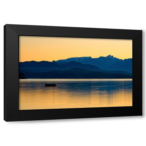 Golden Glow Black Modern Wood Framed Art Print with Double Matting by Burdick, Chuck
