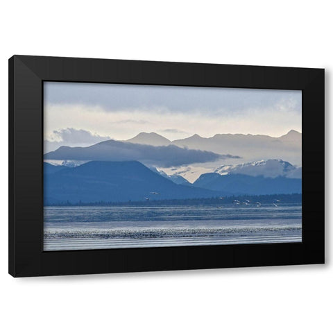 Blue Skylines Black Modern Wood Framed Art Print by Burdick, Chuck