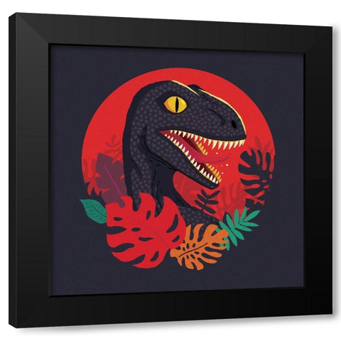 Tropic Raptor Black Modern Wood Framed Art Print by Buxton, Michael