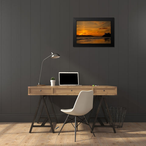 Radiance Black Modern Wood Framed Art Print by Burdick, Chuck
