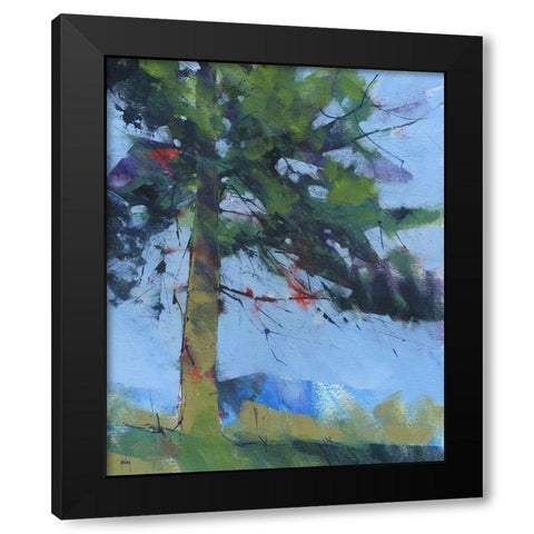 Gilfach Pine Black Modern Wood Framed Art Print with Double Matting by Bailey, Paul