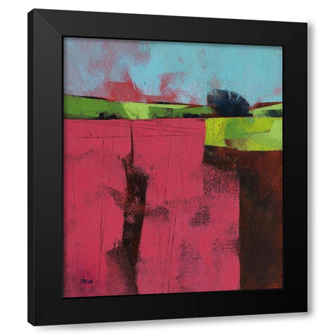 Herefordshire Field Black Modern Wood Framed Art Print with Double Matting by Bailey, Paul