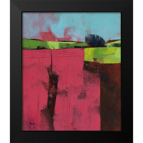 Herefordshire Field Black Modern Wood Framed Art Print by Bailey, Paul