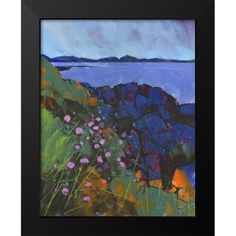 Llyn Rocks Black Modern Wood Framed Art Print by Bailey, Paul