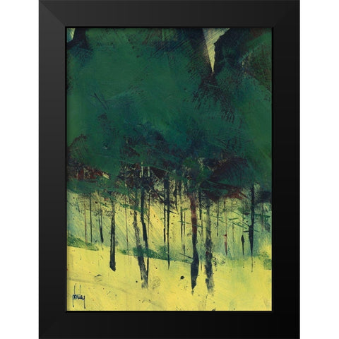 Pine Copse Black Modern Wood Framed Art Print by Bailey, Paul