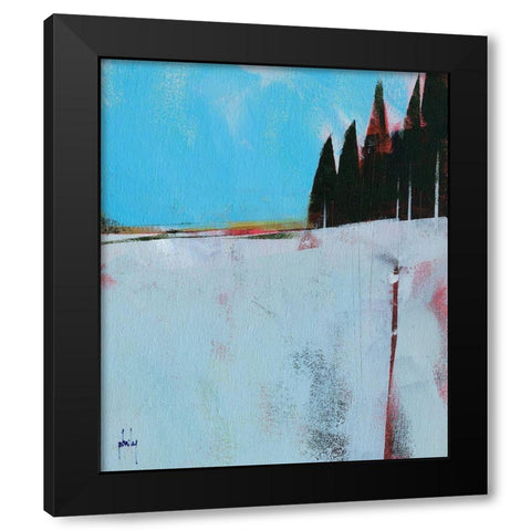 Snow Field Black Modern Wood Framed Art Print by Bailey, Paul